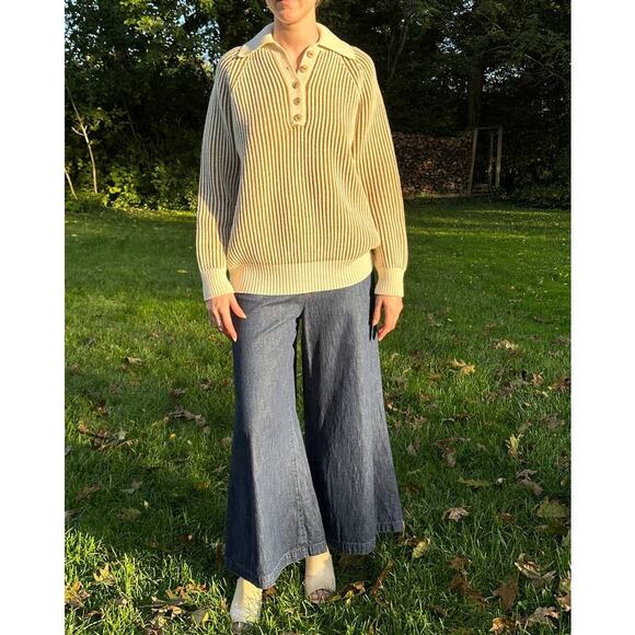 Mara Hoffman Size XS Juliana Sweater Cream & Raw Sienna Climate Beneficial Wool - Picture 4 of 16